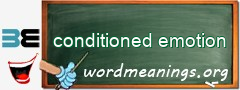 WordMeaning blackboard for conditioned emotion